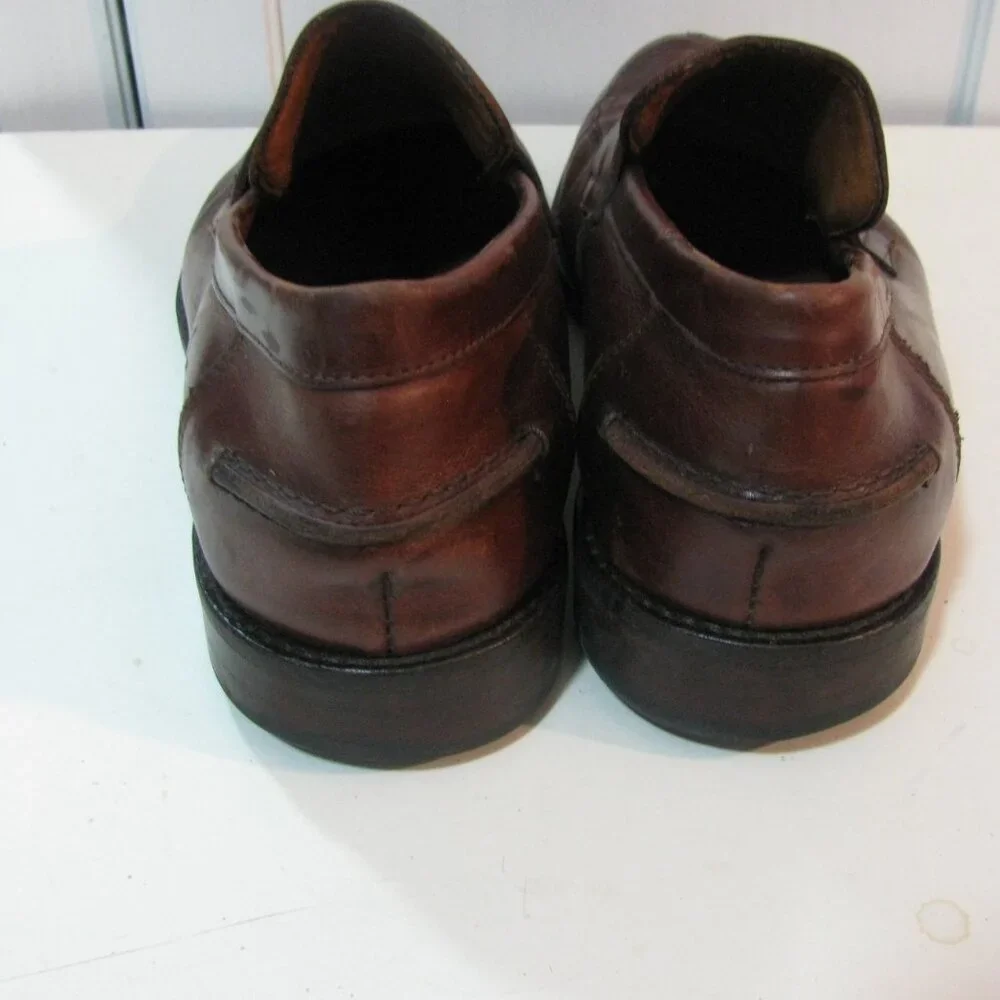 ** Johnston & Murphy Brown Leather Mens Dress Shoe 10 Excellent Condition - Picture 5 of 9